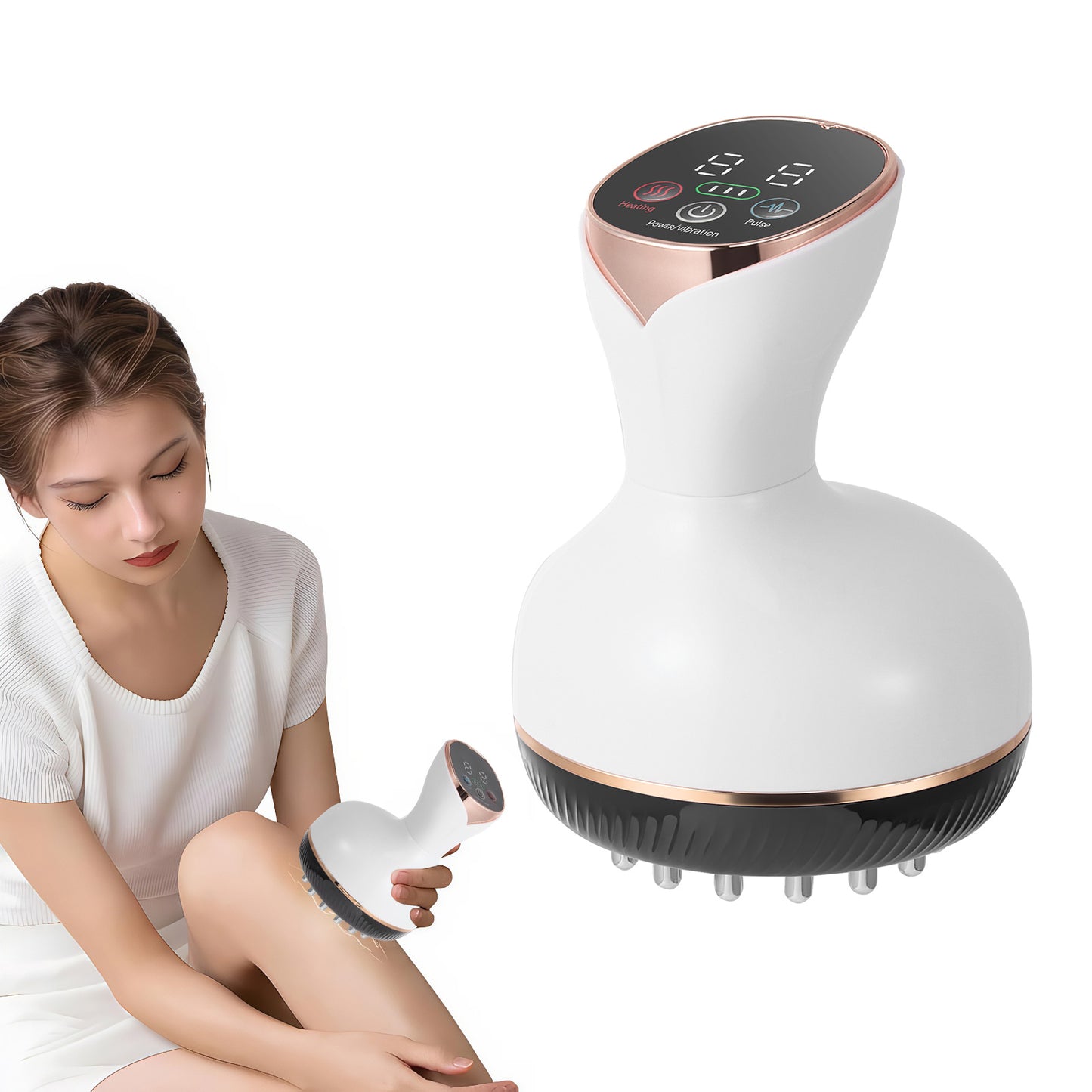 Appareil de Ventouses Électriques Massage Anti-Cellulite – Massage Chauffant Guasha Sous Vide