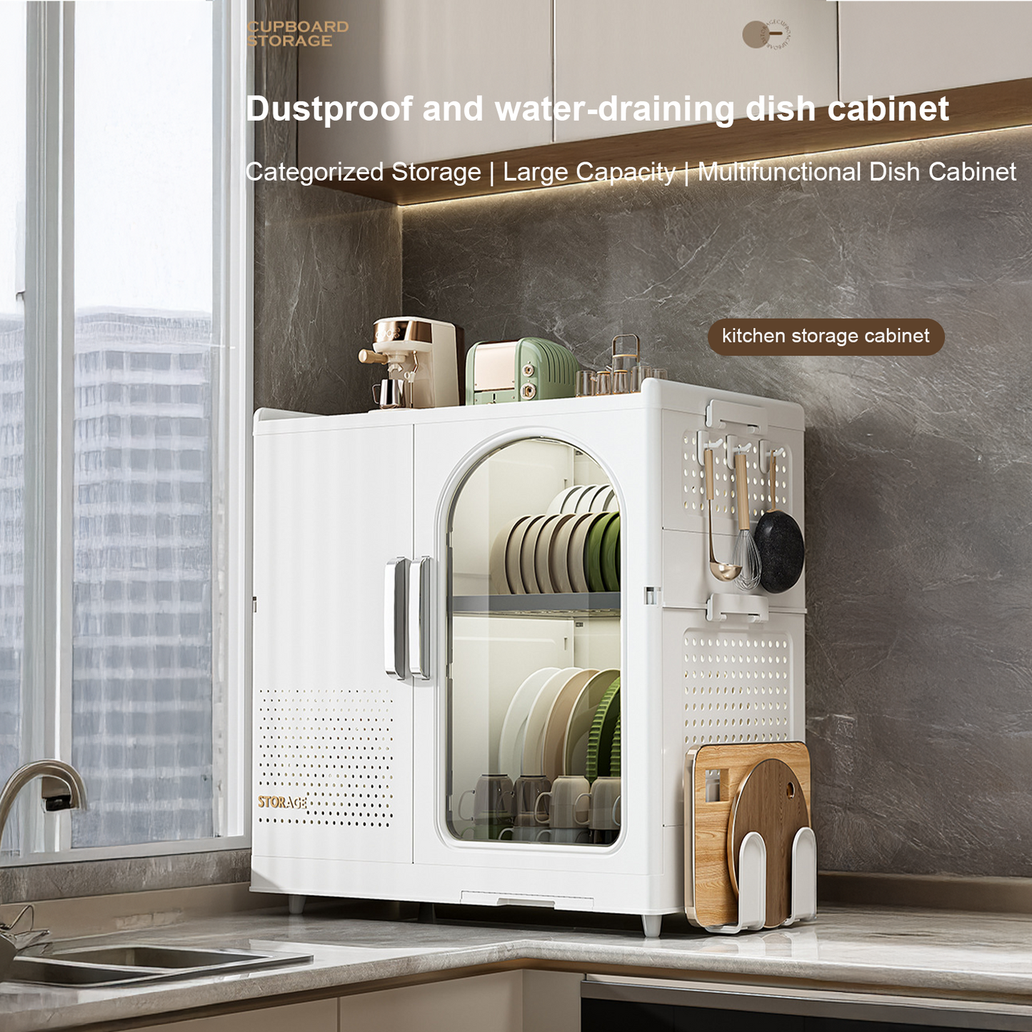 Armoire de Rangement Pliable Multifonction – Meuble Empilable Grande Capacité Cuisine Salon