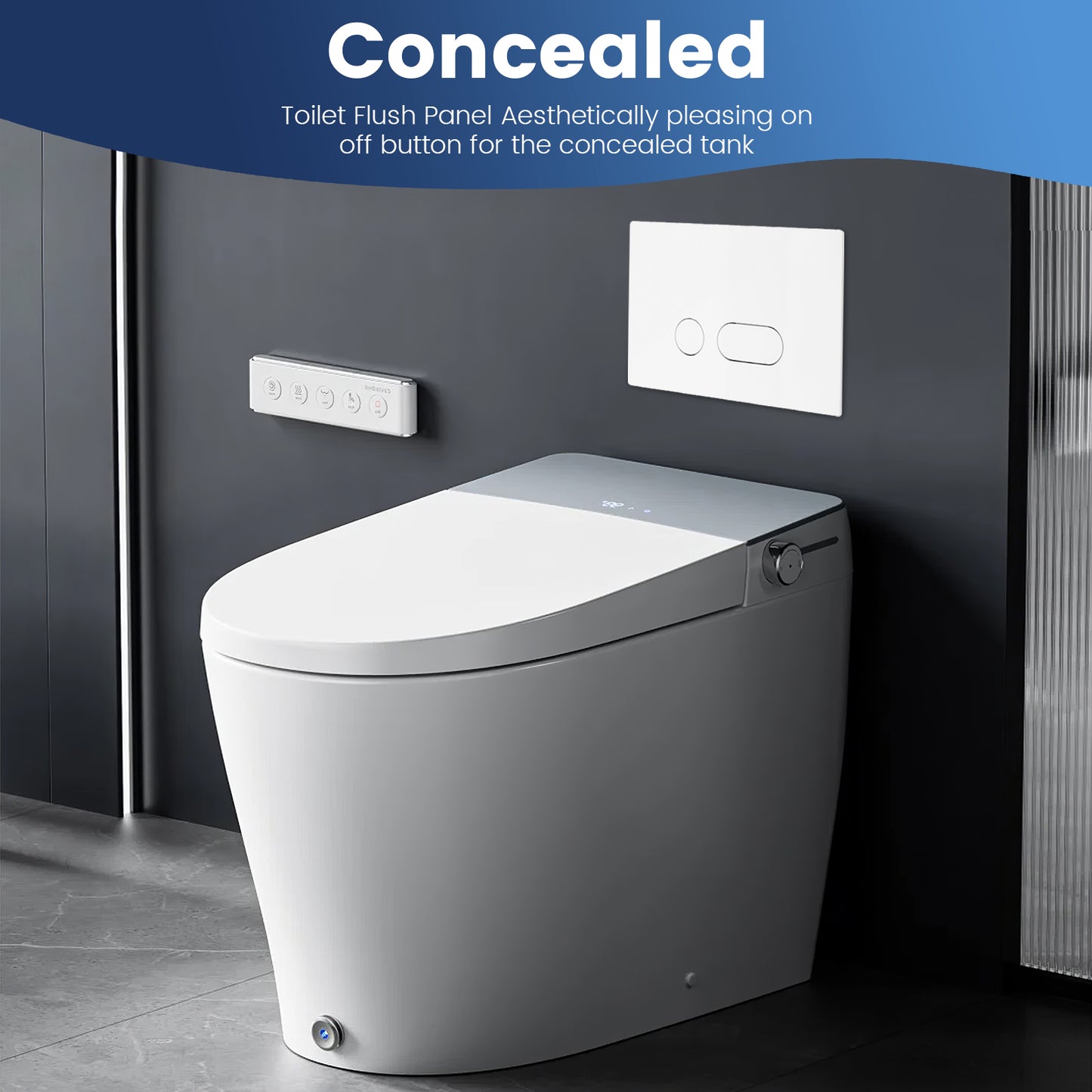 Plaque de Commande WC Compatible Geberit Sigma 20 – Levier Chasse + Cadre Fixation UP300/UP320