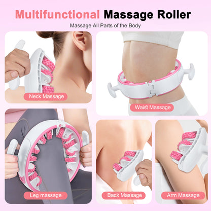 Rouleau de Massage Anti-Cellulite Manuel – Jambes, Cuisses & Corps – Stimulation Circulation & Récupération Musculaire