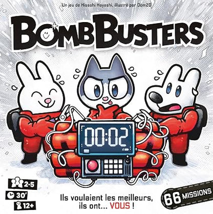 Bomb Busters – Jeu de Société Coopératif et Stratégique dès 12 Ans – 66 Missions de Désamorçage – Jeu de Réflexion et Déduction – 2 à 5 Joueurs – Version Française