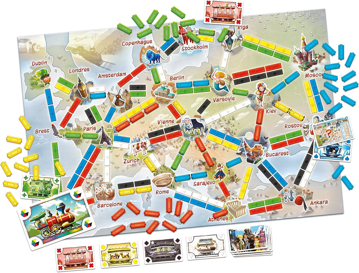 Les Aventuriers du Rail Mon Premier Voyage – Jeu de Société Enfant dès 6 Ans – Jeu de Stratégie Familial – 2 à 4 Joueurs – 15 à 30 Minutes – Version Française