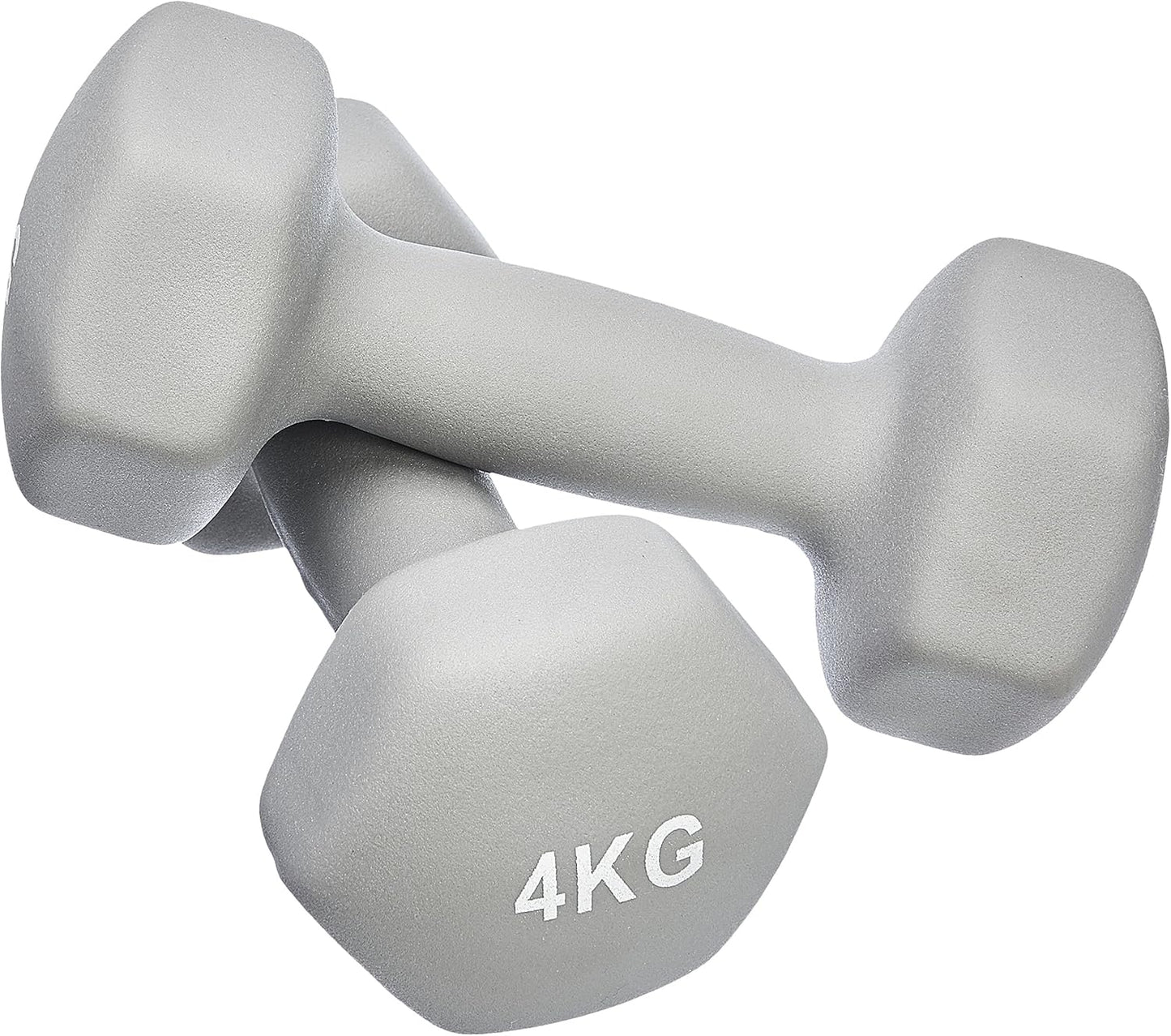 Paire d’Haltères 4 kg en Néoprène Antidérapant pour Musculation Fitness Renforcement Musculaire