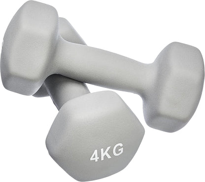 Paire d'Haltères 4 kg Néoprène Antidérapant – Musculation, Fitness & Renforcement Musculaire à Domicile