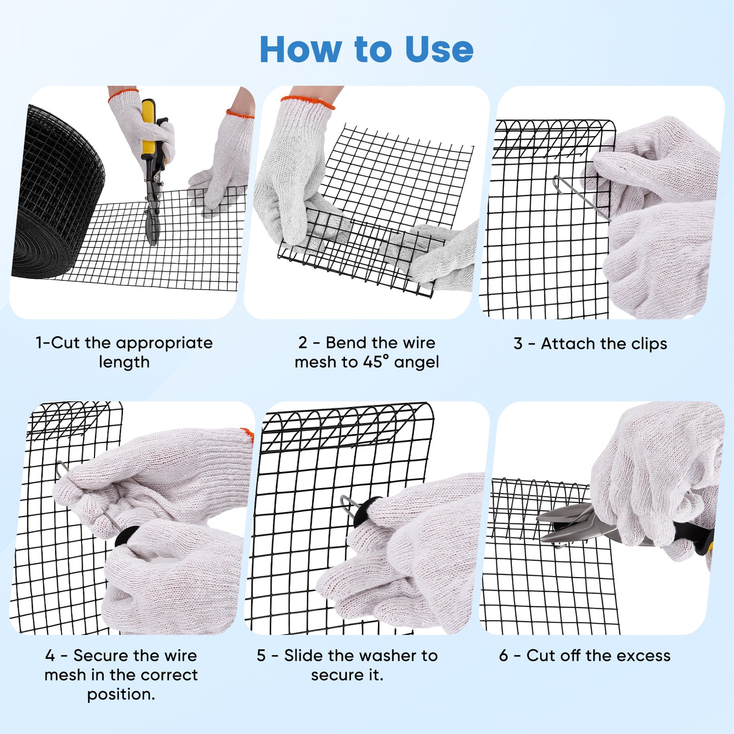Protection Anti-Oiseaux Panneaux Solaires – Filet Galvanisé 8" x 98 ft + 70 Clips – Kit Anti-Pigeons