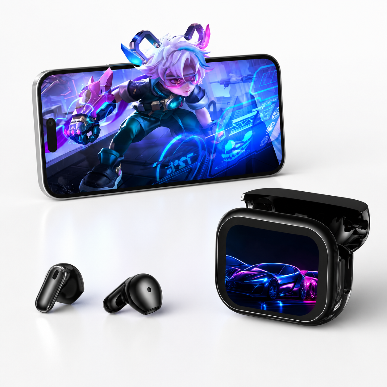 Écouteurs Bluetooth 5.4 Traducteur Vocal IA – 134+ Langues – Écran Tactile Couleur – Micro ENC – Open Ear – Android & iPhone