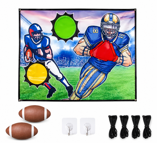 Jeu de Lancer de Cibles Rugby – Balles Collantes, Cible Murale – Enfants et Famille – Intérieur Extérieur