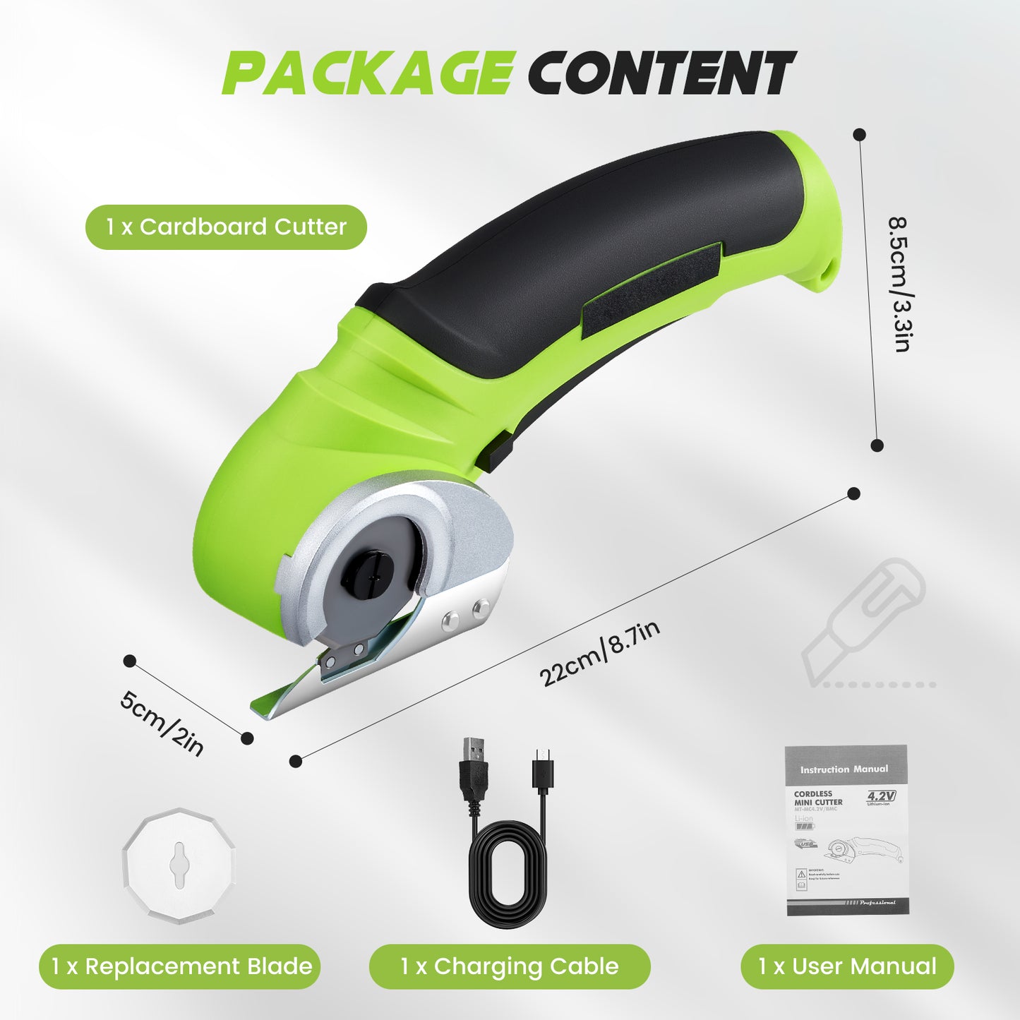 Ciseaux Électriques Sans Fil Rechargeables – Coupe Papier Carton Tissu Cuir – Coupe Rotative Multifonction