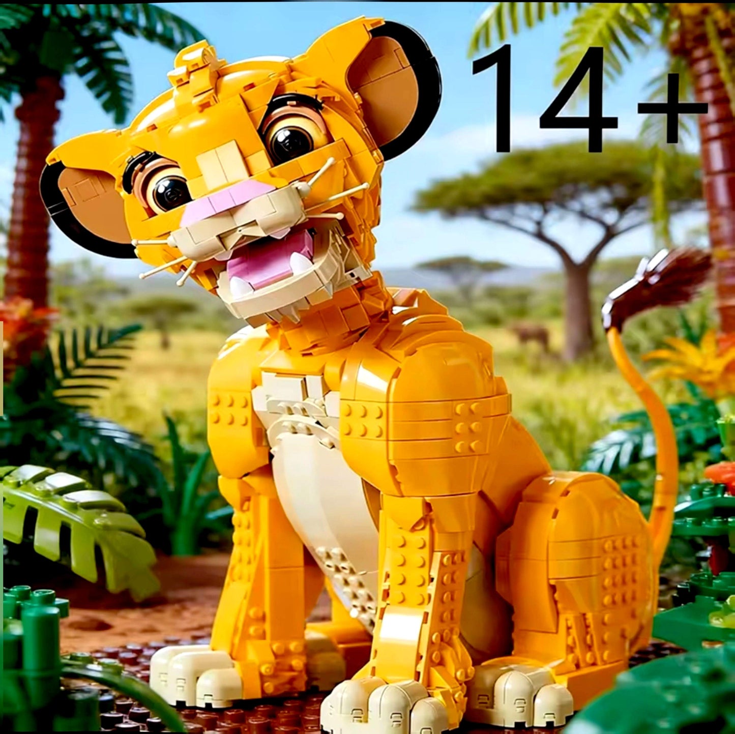 Lion “Roi des Bêtes” 1445 Pièces – Modèle Animal en Blocs de Construction – Compatible 43247 – Jeu Adulte & Enfant