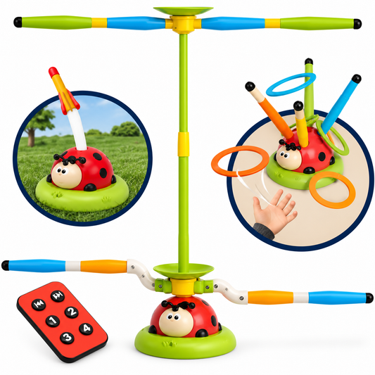Jeu d'Adresse 5 en 1 pour Enfants – Jeu de Lancer Interactif avec Télécommande, Musique et Effets Lumineux – Jeu Éducatif d'Intérieur et d'Extérieur – Cadeau Anniversaire Noël