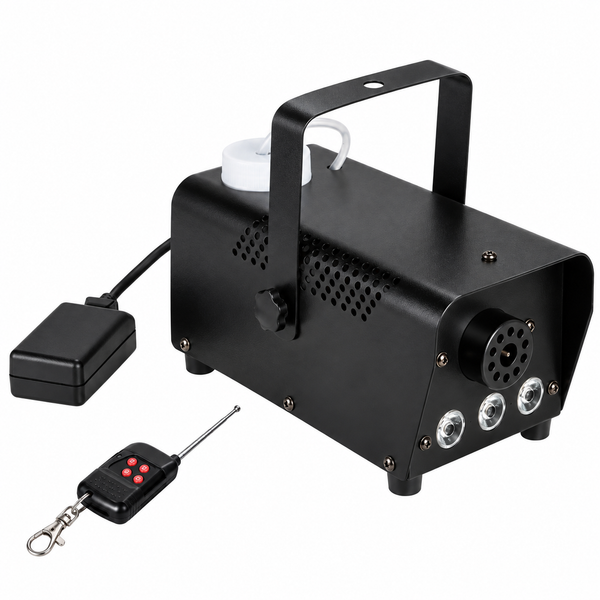 500W RGB LED Fog Machine – Fog Generator with Remote Control – Colorful Lighting for Parties, Events, and Shows