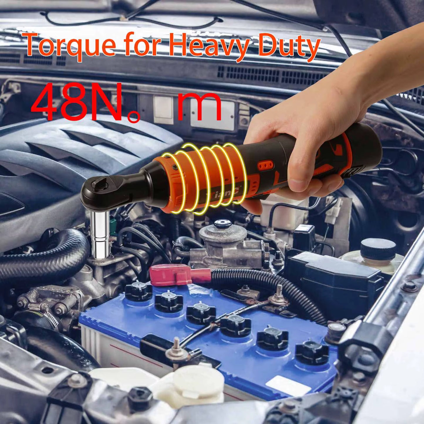 Clé à cliquet électrique sans fil 3/8 pouce 18 V avec tête à angle droit