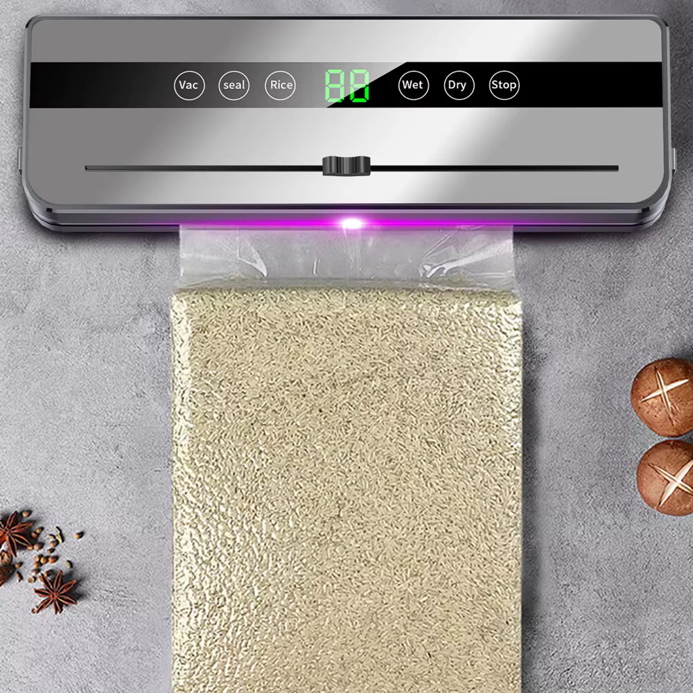 Scelleuse sous vide électrique avec mode sec/humide et coupe intégrée