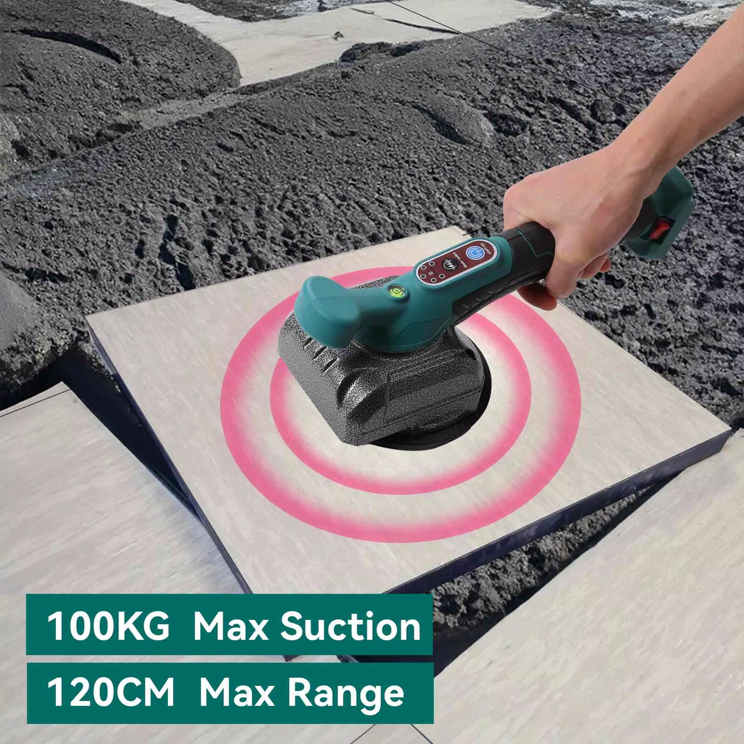 Niveleur de Carrelage Électrique 100KG – Outil de Nivellement à Aspiration 5 Vitesses