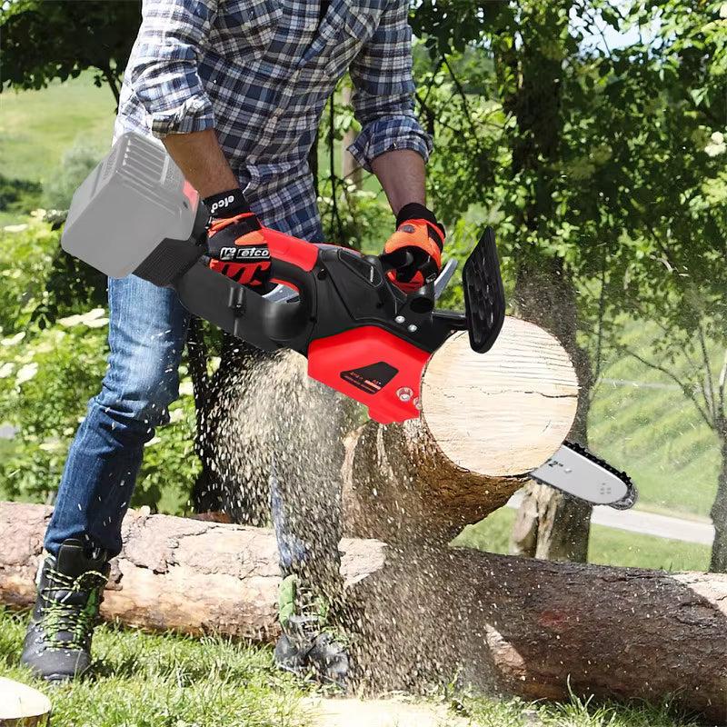 Scie à Chaîne Électrique Sans Fil 12 Pouces 3500W – Batterie 21V – Tronçonneuse Élagage