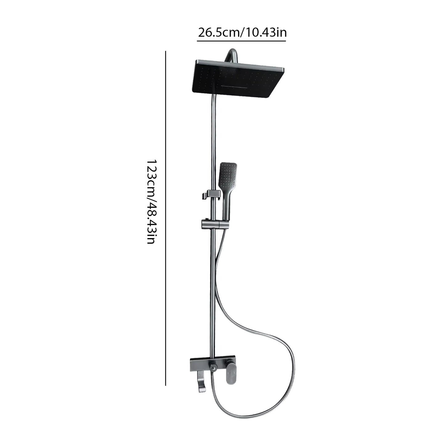 Système de Douche LED avec Affichage Numérique – Pommeau Aluminium Haute Pression