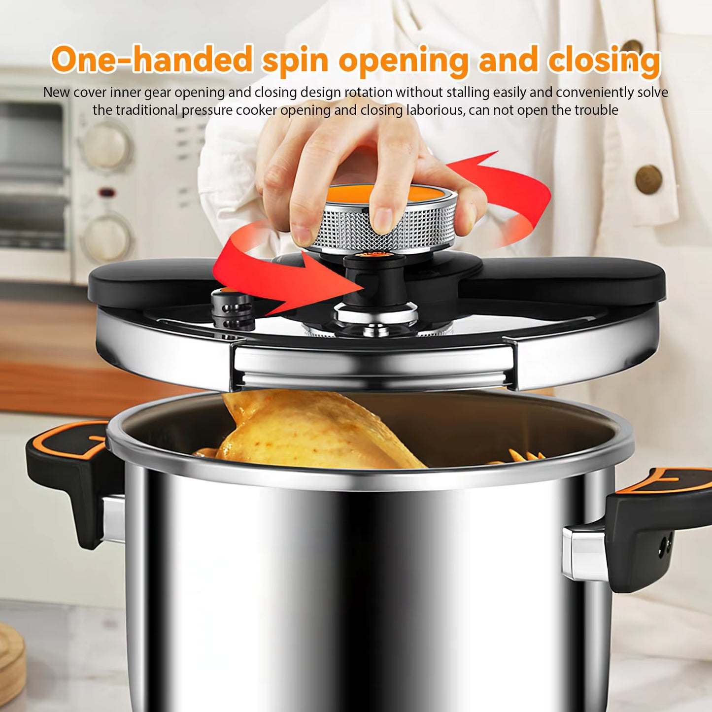 Cocotte-Minute Inox 4L / 6L – Autocuiseur Gaz avec Sécurité Anti-Pression