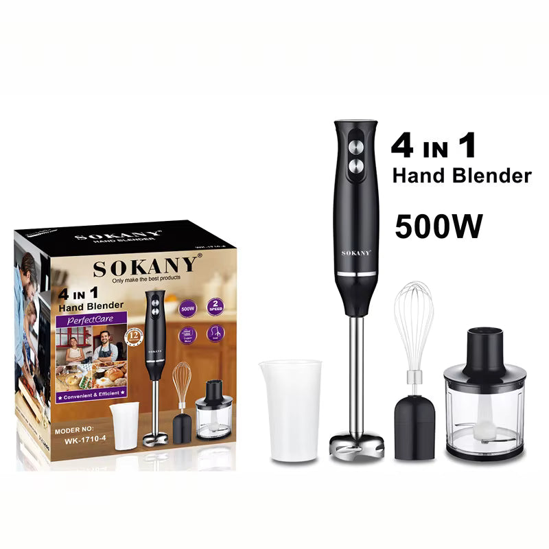 Mixeur Plongeant 4-en-1 500W – Lame Inox