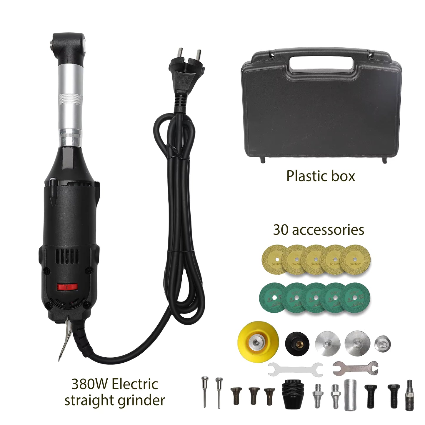 Meuleuse droite électrique 350 W à 6 vitesses pour meulage et polissage