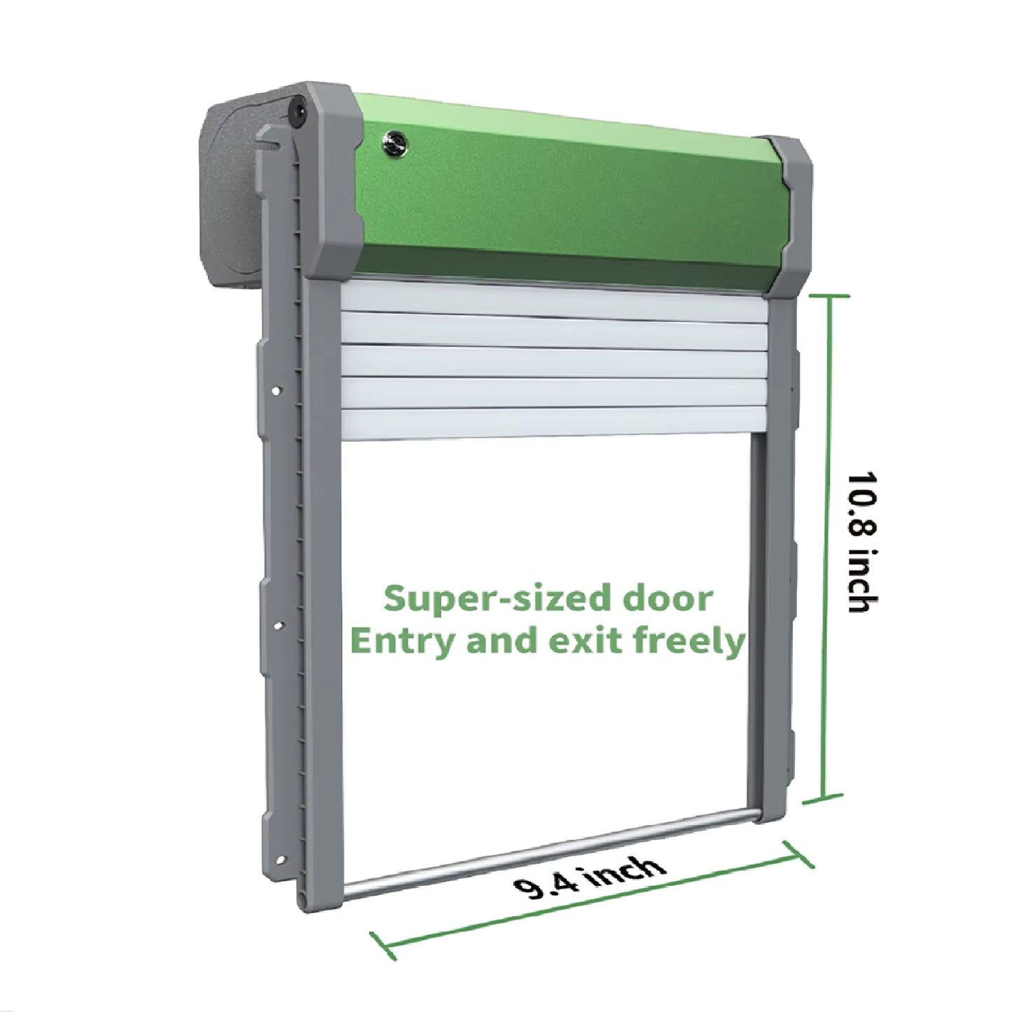 Porte Automatique Poulailler Solaire avec Capteur Anti-Pincement – Ouverture Fermeture Automatique Programmable – Porte Intelligente Aluminium Extérieur