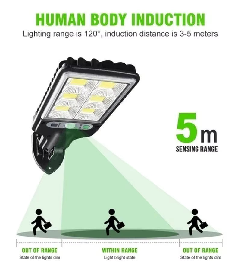 Lampe Solaire LED Extérieure Étanche – Détecteur de Mouvement – Télécommande