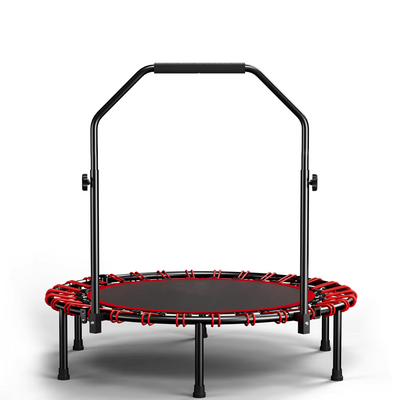 Mini Trampoline Fitness Pliable 101 cm – Barre de Maintien Réglable, Cardio Maison