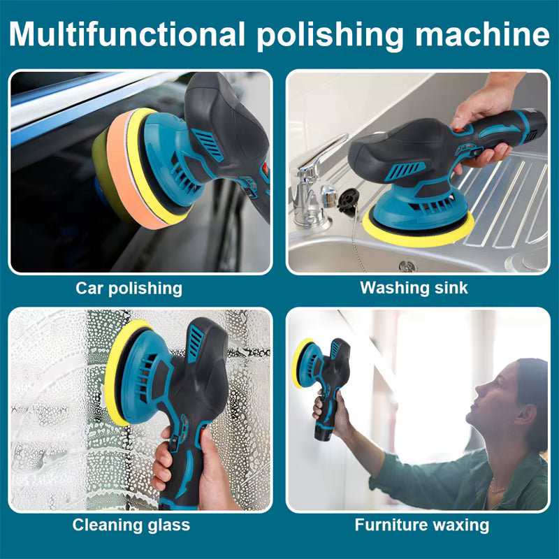 Polisseuse électrique sans fil 6 vitesses pour polissage et rénovation des surfaces