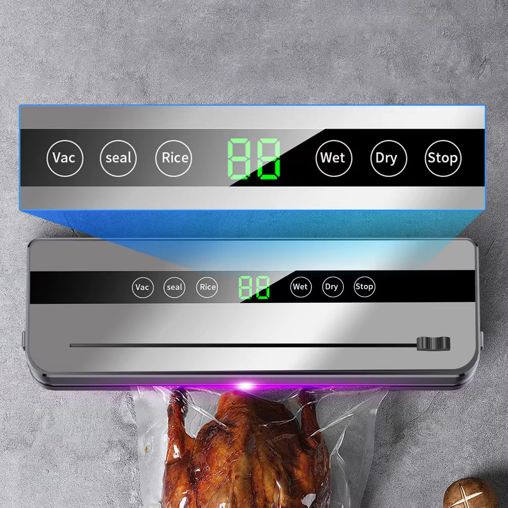 Scelleuse sous vide électrique avec mode sec/humide et coupe intégrée
