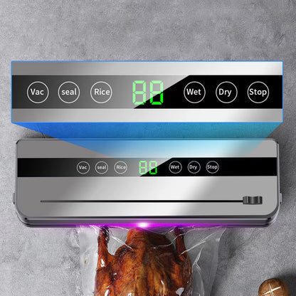 Scelleuse sous vide électrique avec mode sec/humide et coupe intégrée