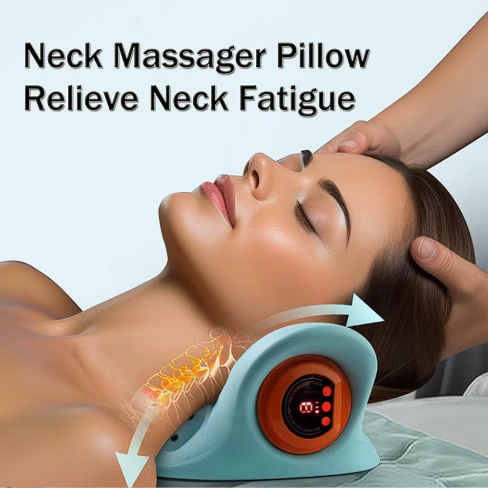 Masseur cervical électrique avec traction du cou et massage par points d’acupuncture