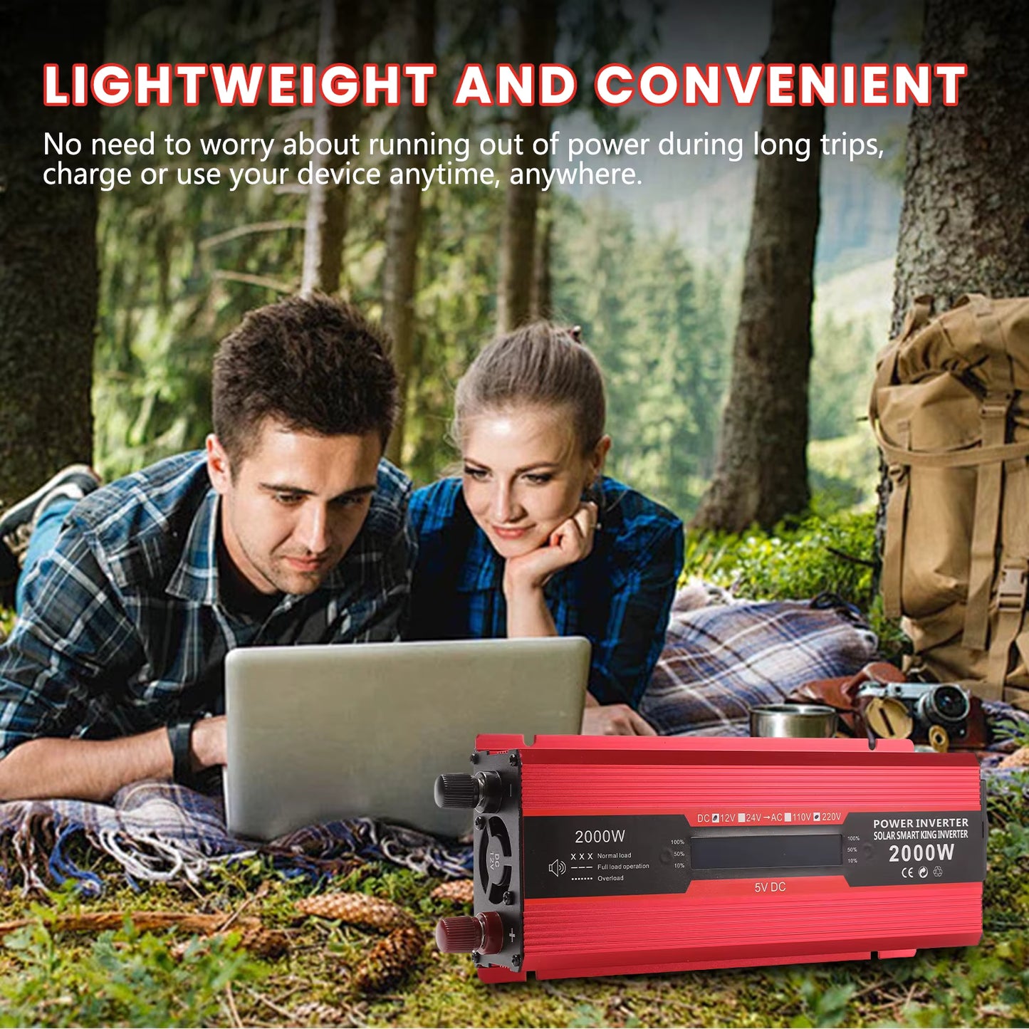 Convertisseur Pur Sinus 2000W 12V vers 220V – Onduleur DC/AC