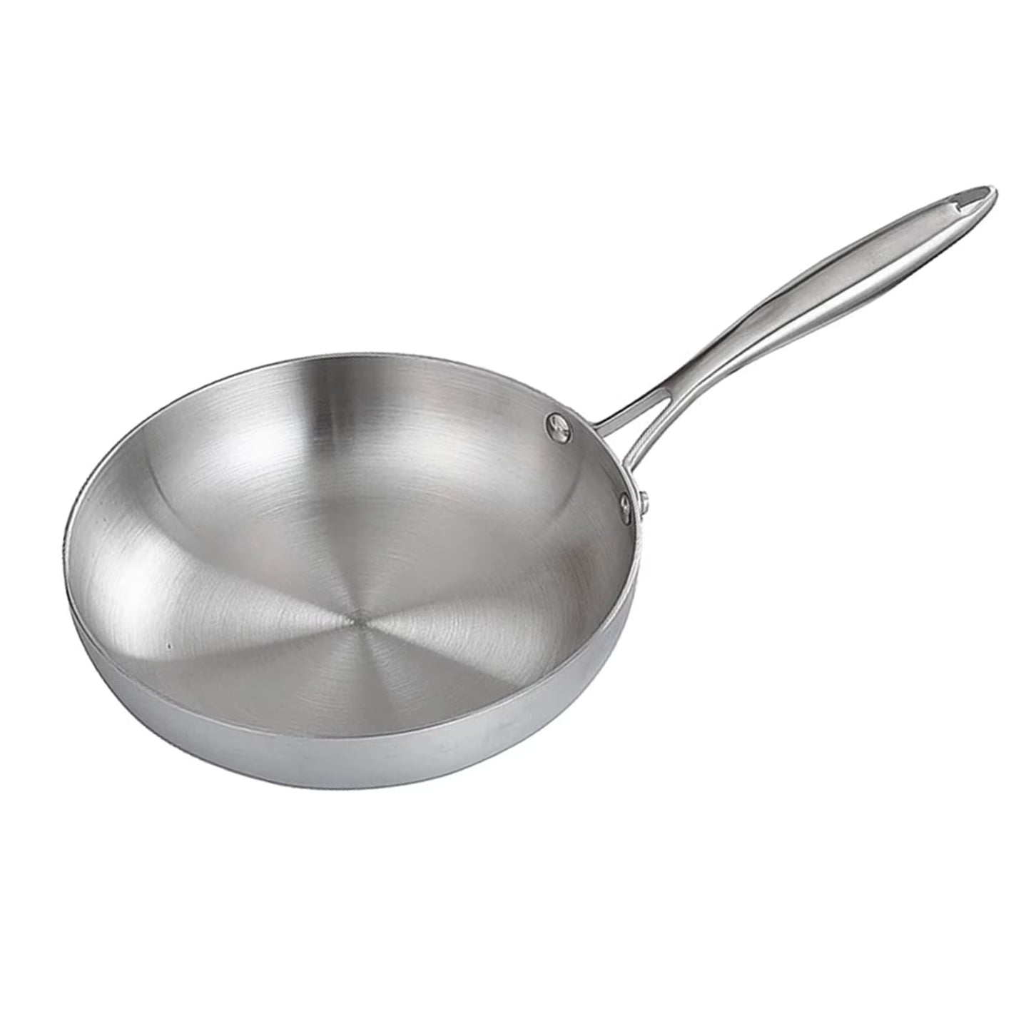 Poêle wok inox 304 24/28 cm épaisseur 2 mm