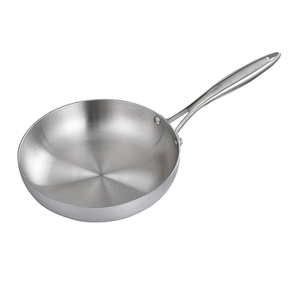 Poêle wok inox 304 24/28 cm épaisseur 2 mm