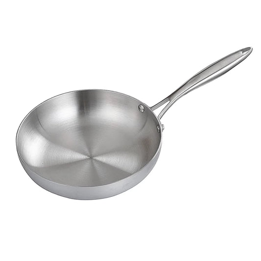 Poêle wok inox 304 24/28 cm épaisseur 2 mm