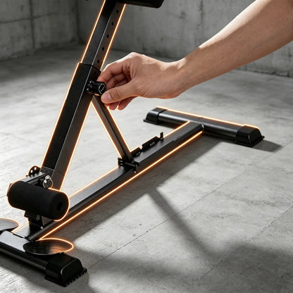 Banc d'Extension Dorsale Pliable Réglable – Chaise Romaine Multifonction Lombaires, Abdos, Gainage