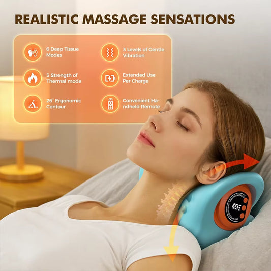 Masseur cervical électrique avec traction du cou et massage par points d’acupuncture