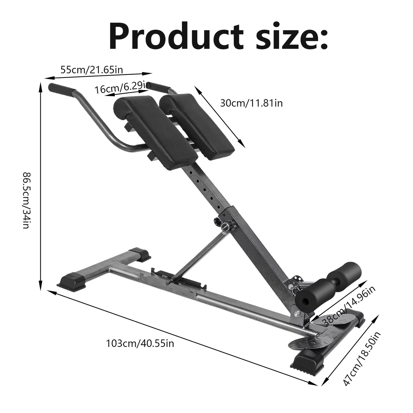 Banc d'Extension Dorsale Pliable Réglable – Chaise Romaine Multifonction Lombaires, Abdos, Gainage