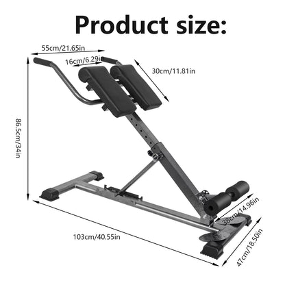 Banc d'Extension Dorsale Pliable Réglable – Chaise Romaine Multifonction Lombaires, Abdos, Gainage