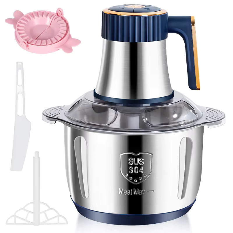 Hachoir à viande électrique 5 L multifonction en acier inoxydable