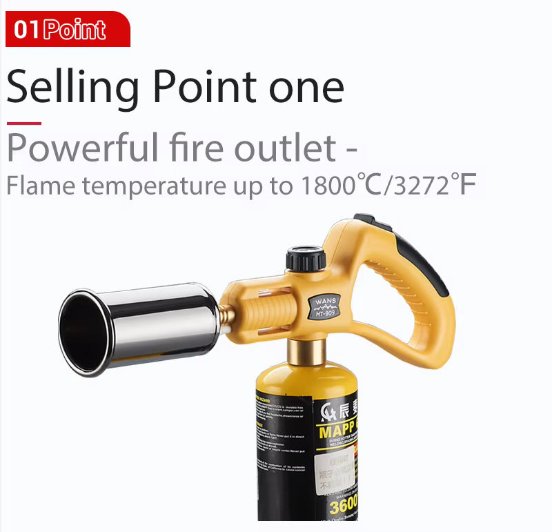 Pistolet d’Allumage Barbecue à Gaz Propane – Lance-Flamme Haute Température – Allume BBQ Extérieur