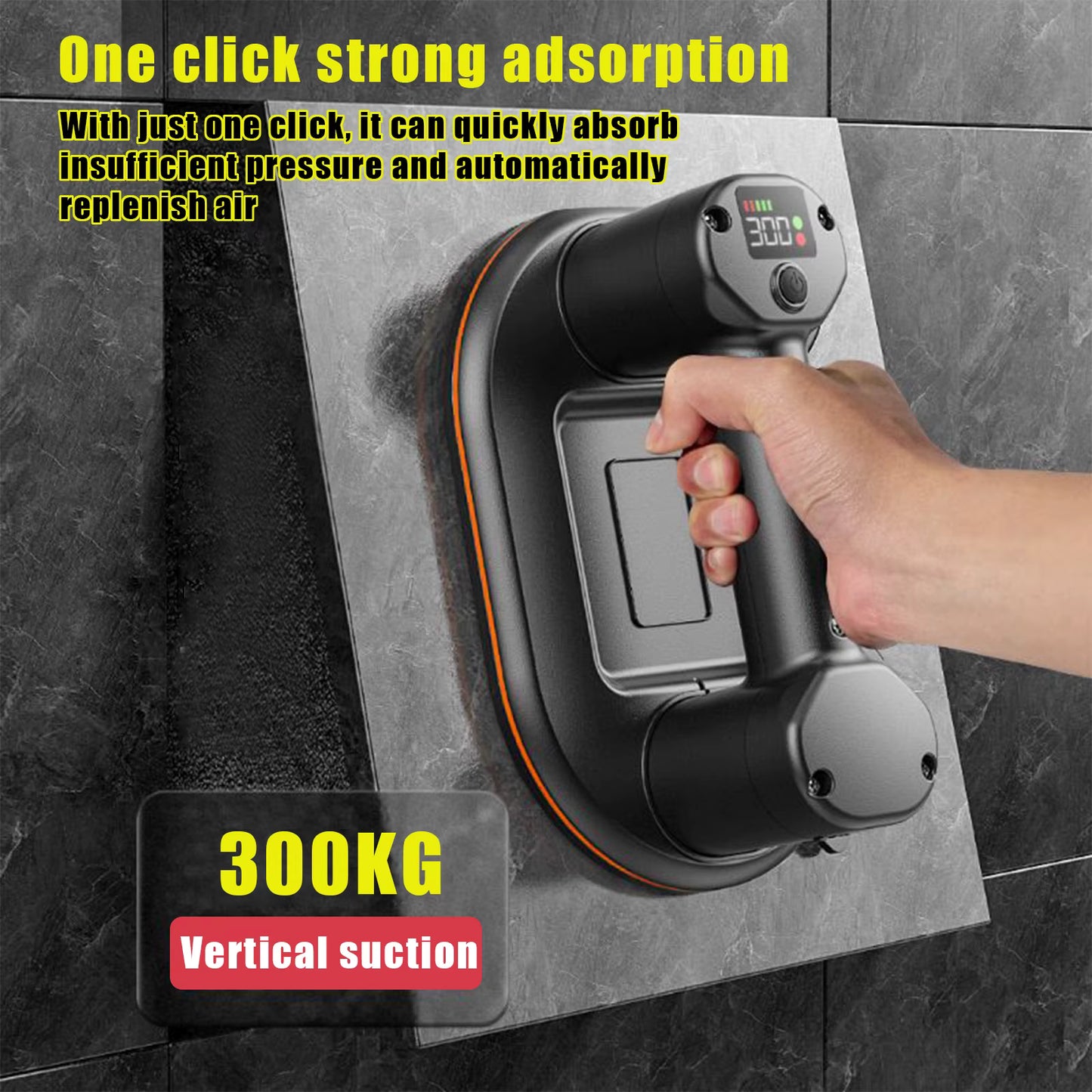 Ventouse Électrique Sous Vide avec Affichage Numérique – Outil de Levage 300kg (Lot de 2)
