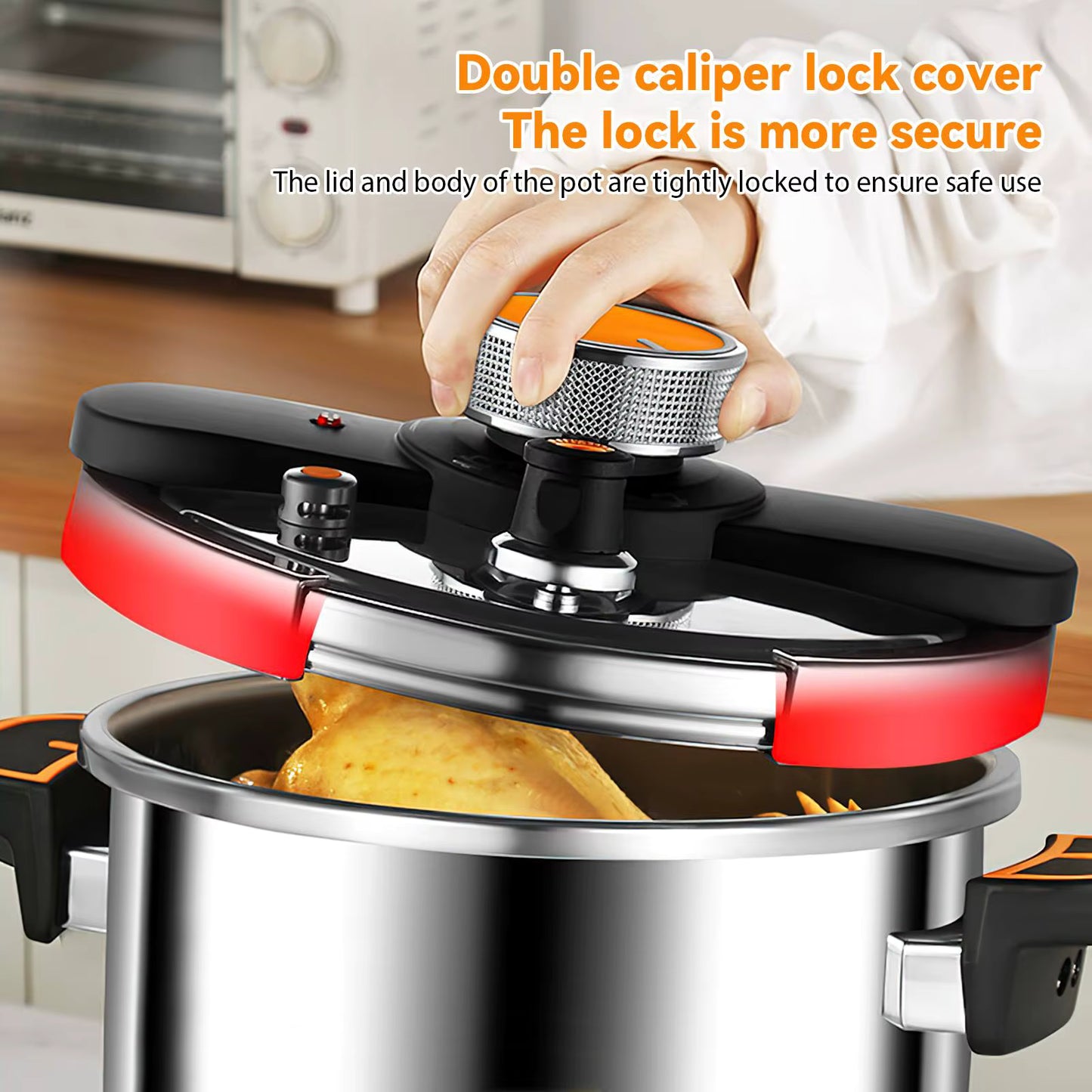 Cocotte-Minute Inox 4L / 6L – Autocuiseur Gaz avec Sécurité Anti-Pression