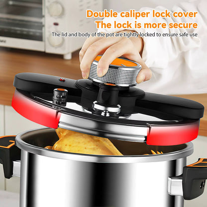 4L / 6L Stainless Steel Pressure Cooker – Gas Stovetop Cooker with Anti-Pressure Safety System