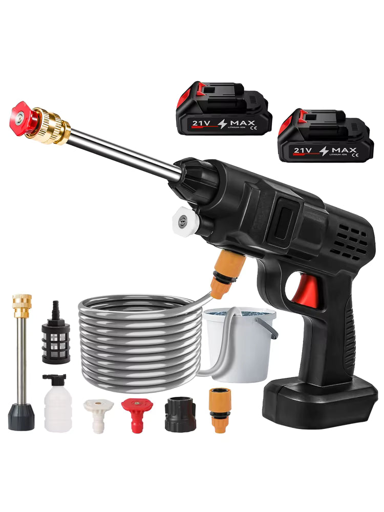 Nettoyeur Haute Pression Sans Fil 21V – Pistolet à Eau Portable pour Lavage Auto