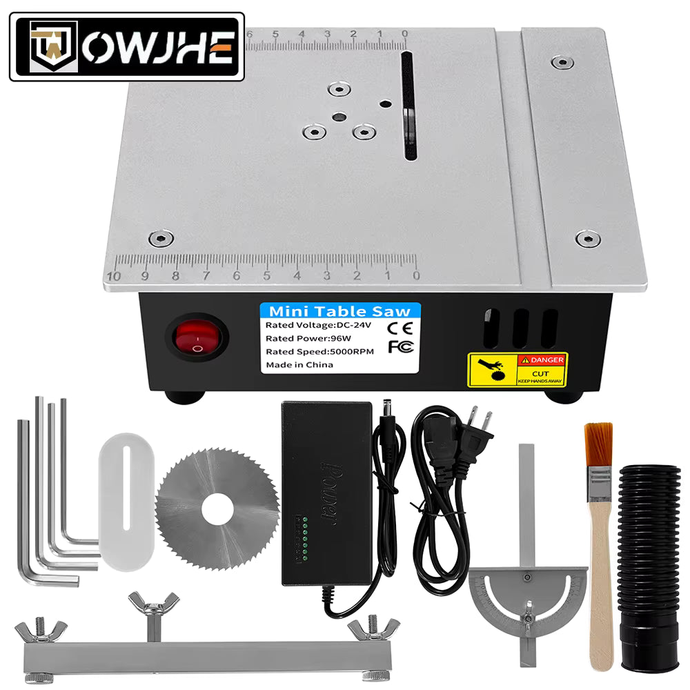 Mini Scie de Table 96W – Machine de Découpe Compacte 7 Vitesses pour Bois et Plastique