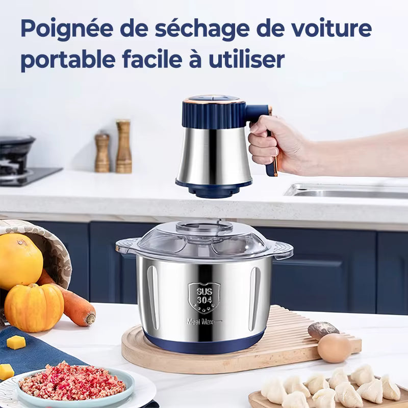 Hachoir à viande électrique 5 L multifonction en acier inoxydable