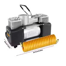 Pompe à Air Électrique Automobile 150 PSI – Compresseur Portable Double Cylindre avec Manomètre – Gonflage Automatique