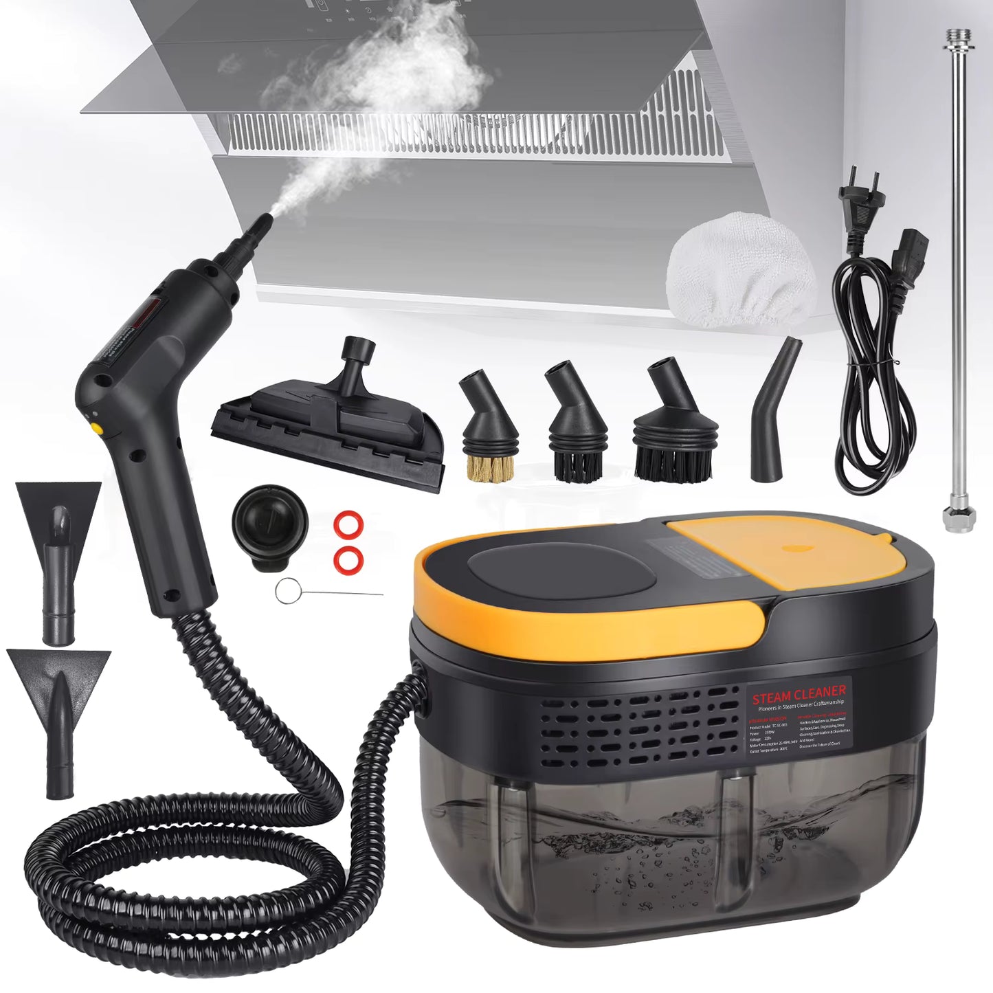 Nettoyeur vapeur portatif 2500W 3 bars 1600 ml haute température