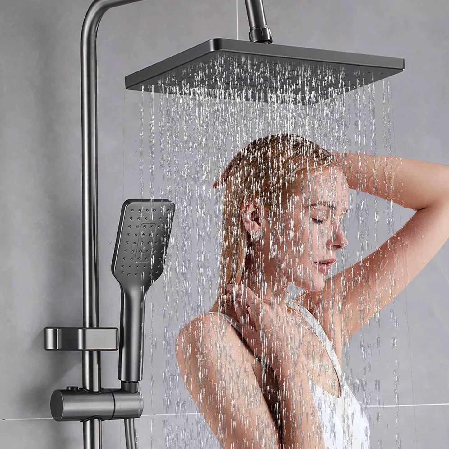 Système de Douche LED avec Affichage Numérique – Pommeau Aluminium Haute Pression