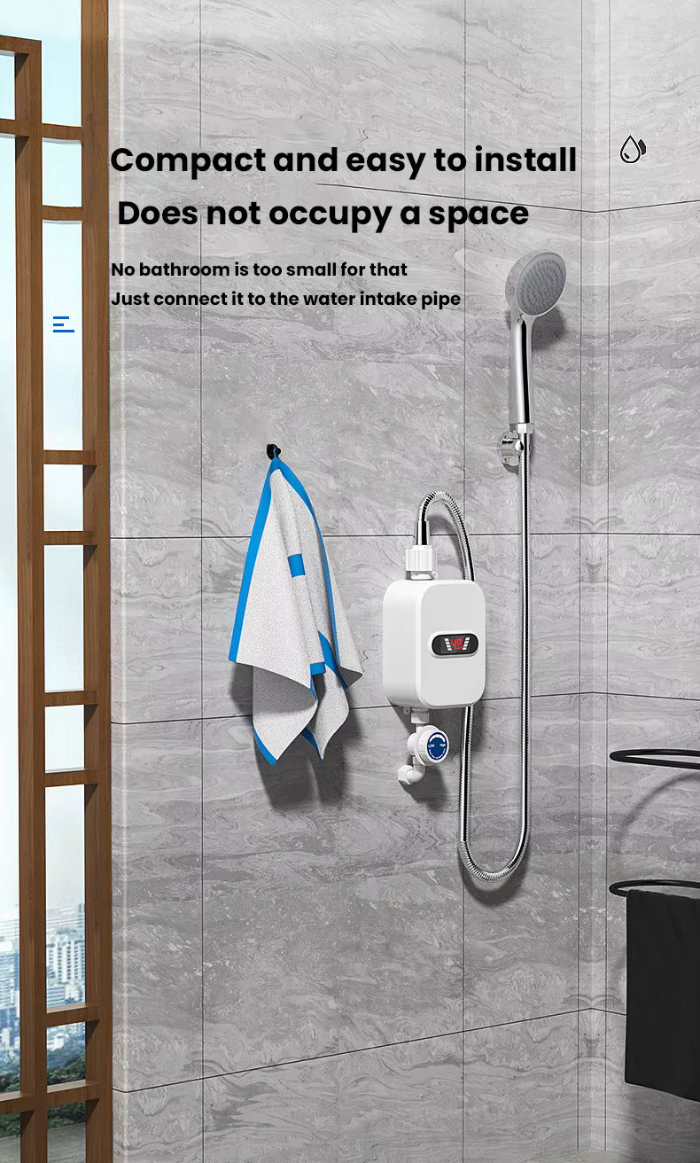 Chauffe-Eau Instantané 3500W – Robinet Chauffant avec Affichage Numérique
